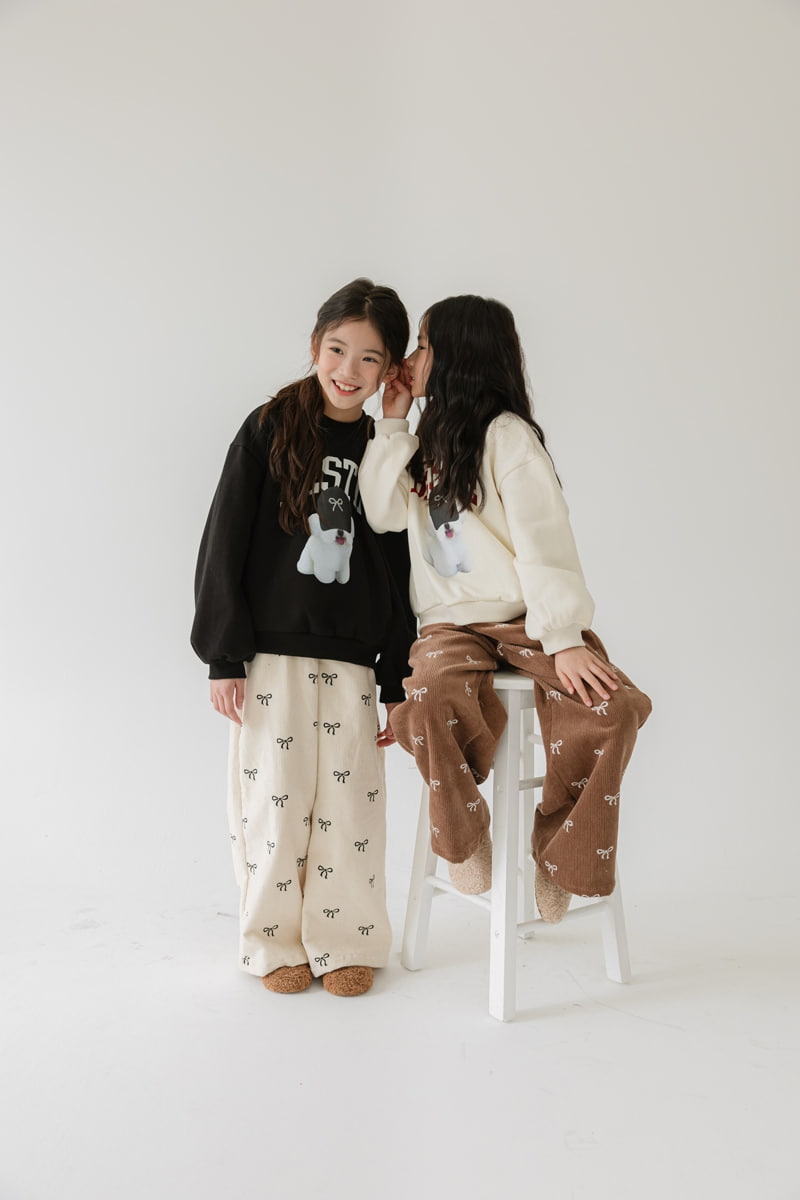 Sm2 - Korean Children Fashion - #stylishchildhood - Ribbon Wide Pants - 7