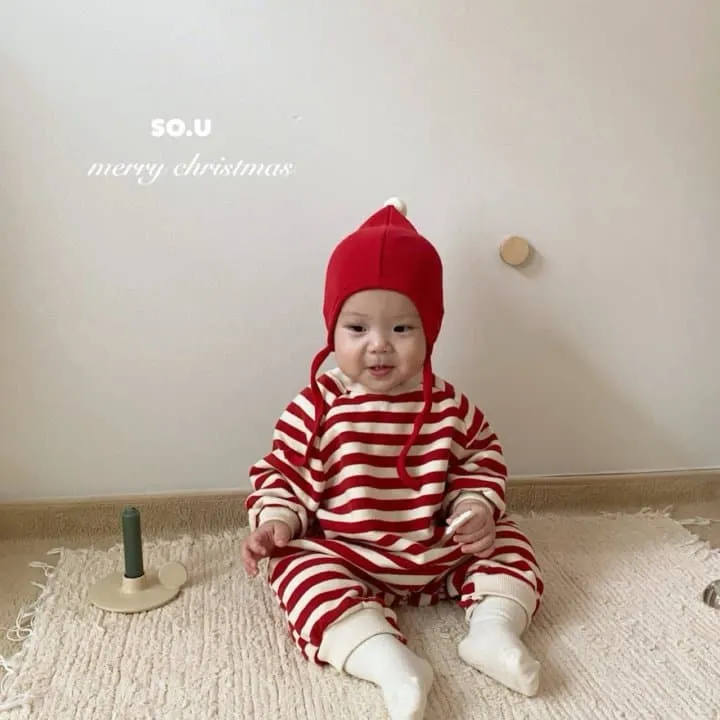 So U - Korean Baby Fashion - #babyboutique - Christmas Stripe Suit - 10