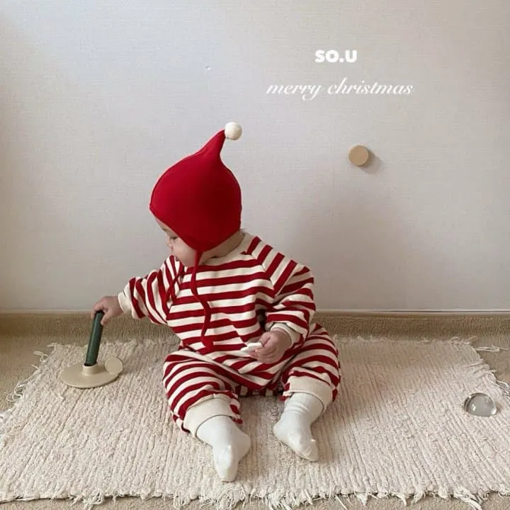 So U - Korean Baby Fashion - #babyboutique - Christmas Stripe Suit - 11