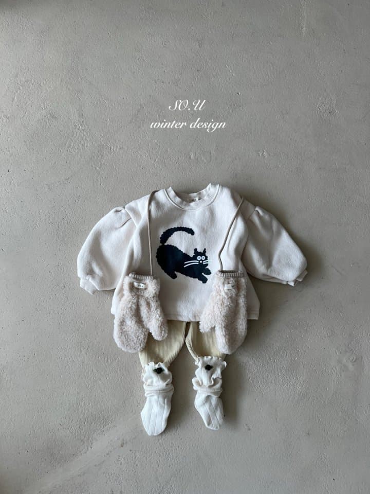 So U - Korean Baby Fashion - #babyboutique - Meow Sweatshirt - 10