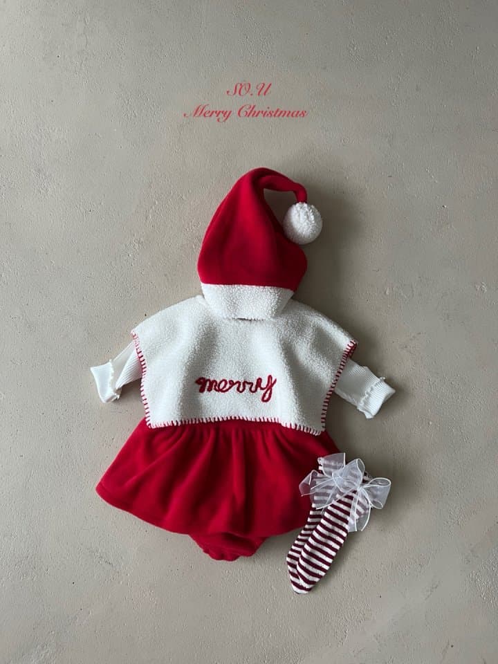 So U - Korean Baby Fashion - #babyboutiqueclothing - Christmas Big Ribbon Suit - 11