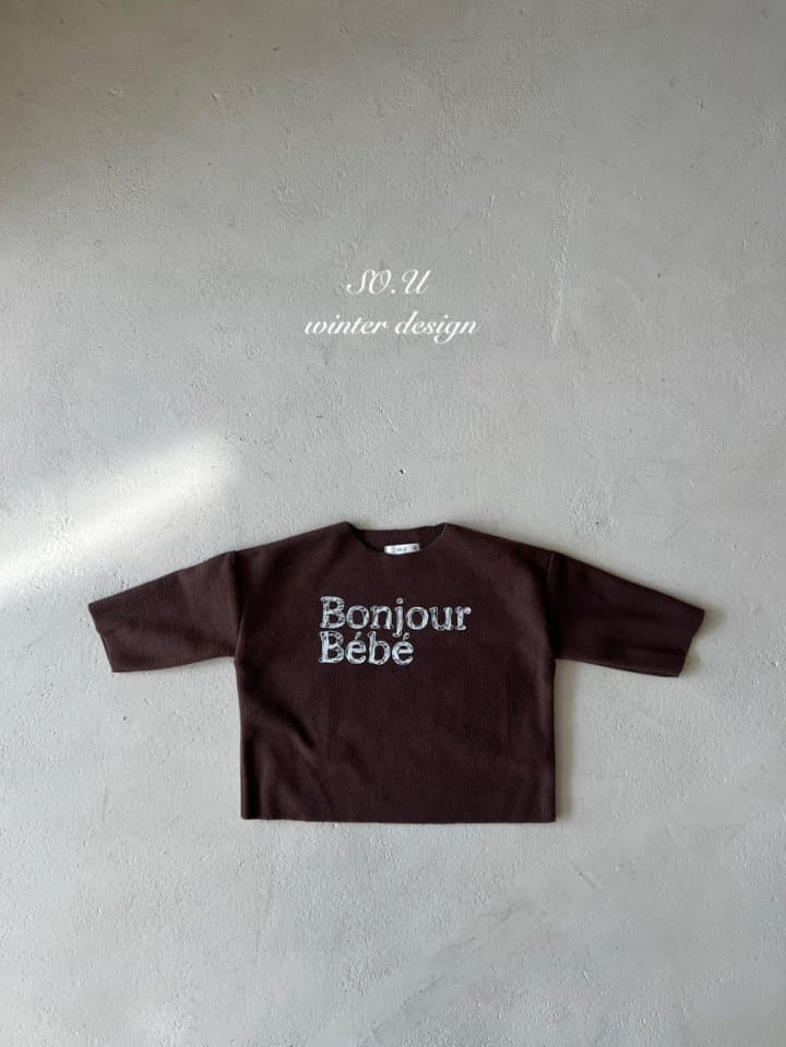 So U - Korean Baby Fashion - #babyboutiqueclothing - Bonjour Round Tee - 6