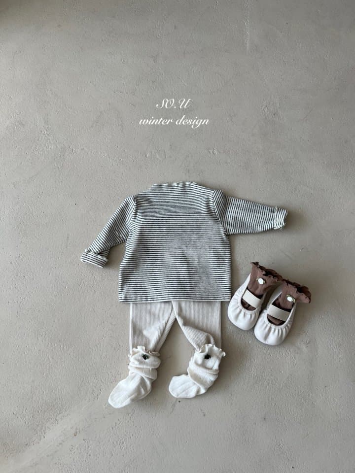 So U - Korean Baby Fashion - #babyfashion - Veloa Ribbed Leggings - 7