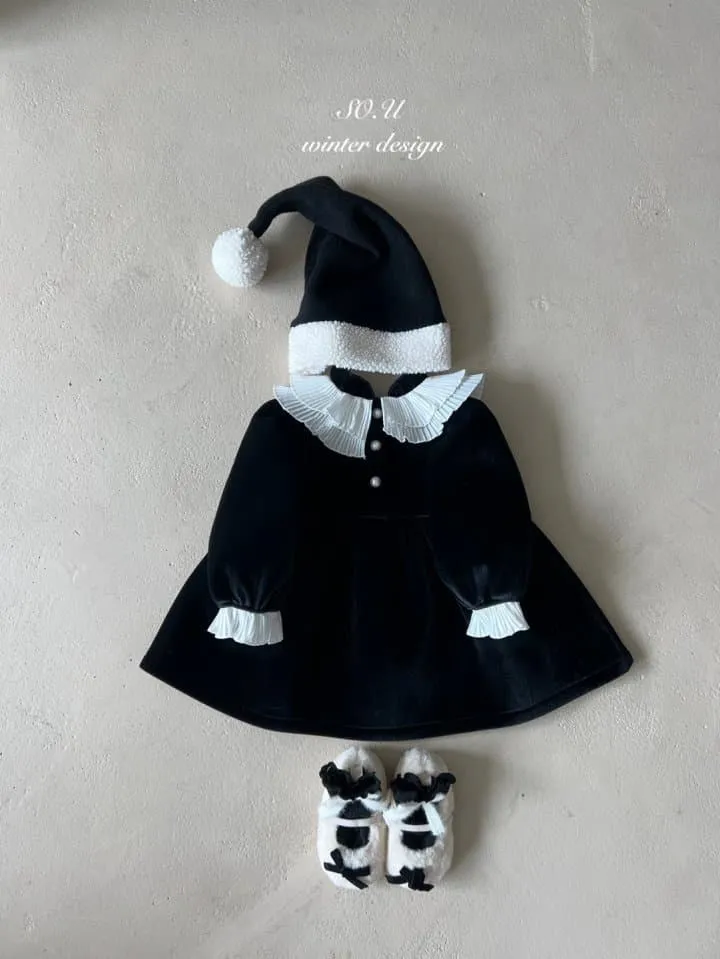 So U - Korean Baby Fashion - #babylifestyle - Pleated Collar Winter Dress - 4