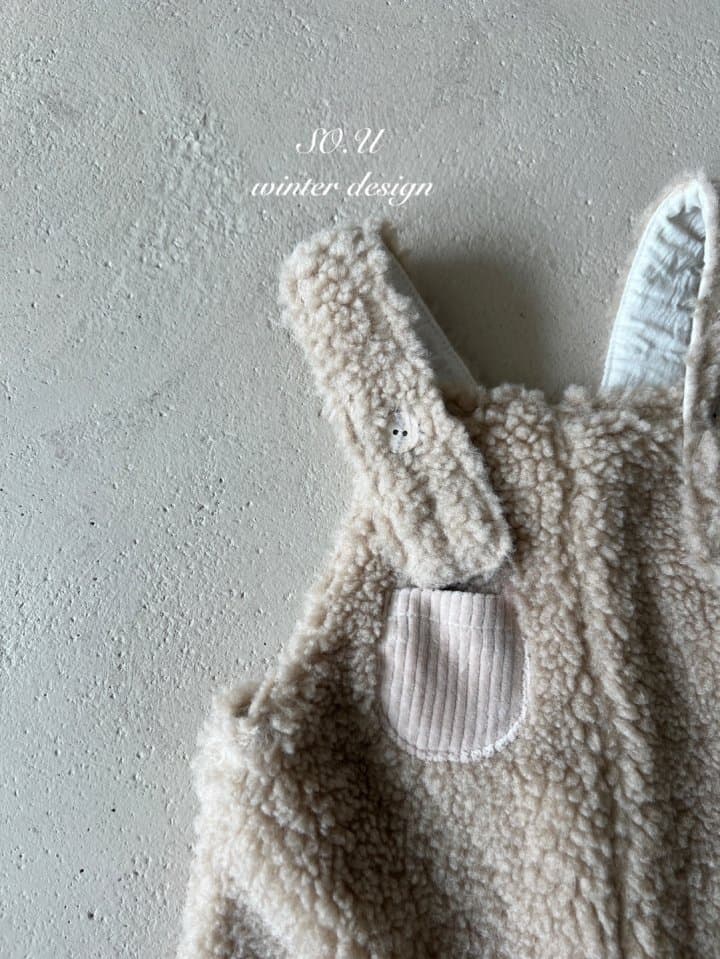 So U - Korean Baby Fashion - #babyoninstagram - Winter Fleece Overalls - 3