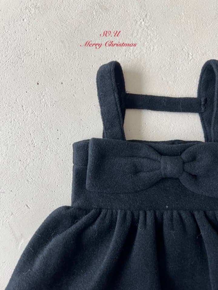 So U - Korean Baby Fashion - #babyootd - Christmas Big Ribbon Suit - 3