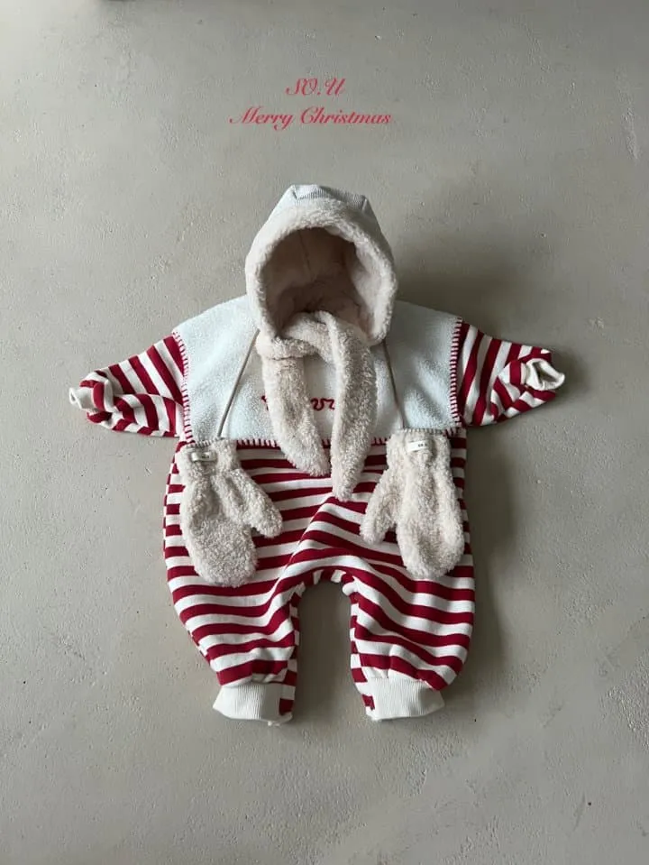 So U - Korean Baby Fashion - #babyoutfit - Christmas Stripe Suit - 5