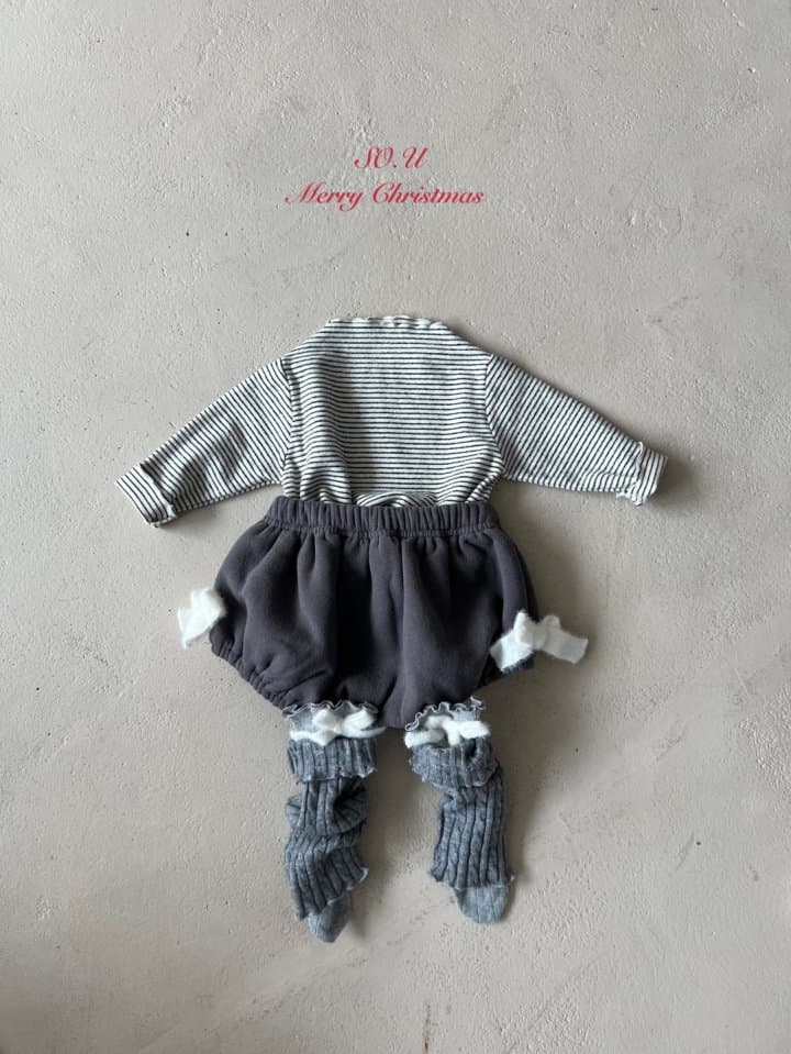 So U - Korean Baby Fashion - #babyoutfit - Stripe Flattering Tee - 4