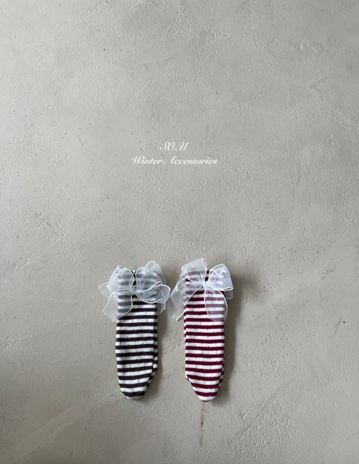 So U - Korean Baby Fashion - #babyoutfit - Sha Stripe Knee Socks