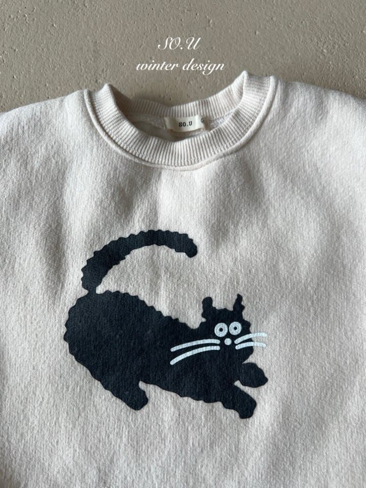 So U - Korean Baby Fashion - #babyootd - Meow Sweatshirt - 4