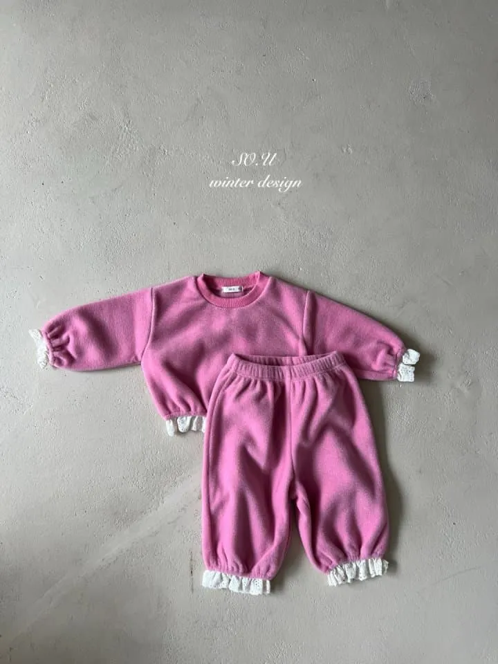 So U - Korean Baby Fashion - #babyoutfit - Lace Detail Set - 3