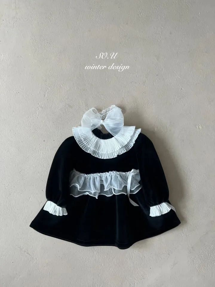 So U - Korean Baby Fashion - #babywear - Pleated Collar Winter Dress - 8