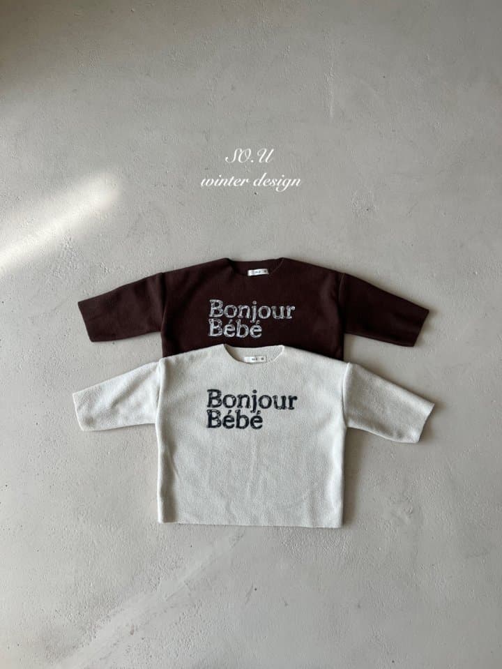 So U - Korean Baby Fashion - #babywear - Bonjour Round Tee