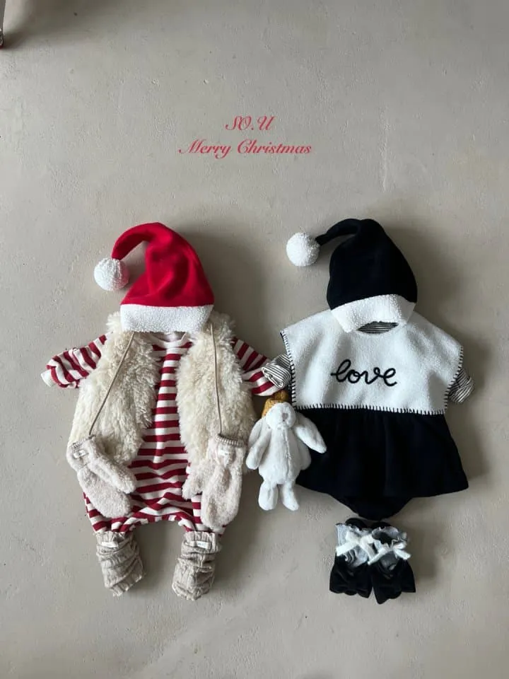 So U - Korean Baby Fashion - #onlinebabyboutique - Christmas Stripe Suit - 8