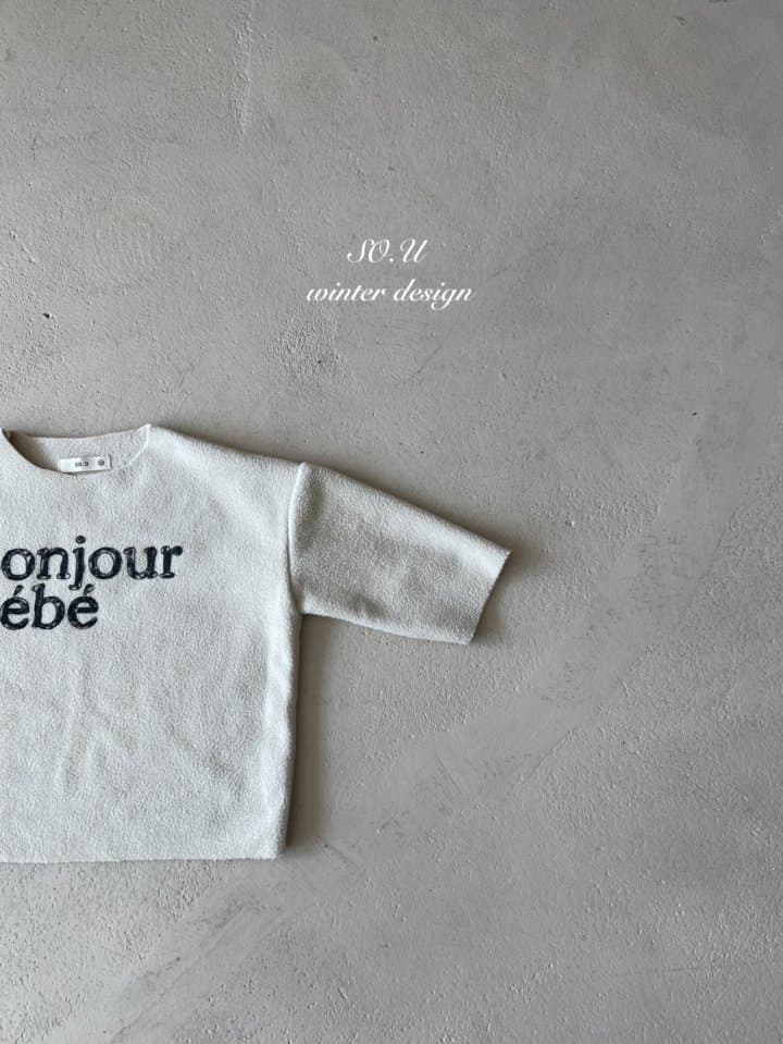 So U - Korean Baby Fashion - #onlinebabyshop - Bonjour Round Tee - 4