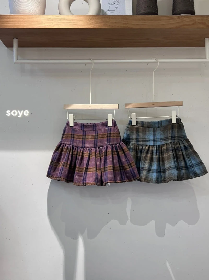 Soye - Korean Children Fashion - #kidzfashiontrend - Classic Check Skirt