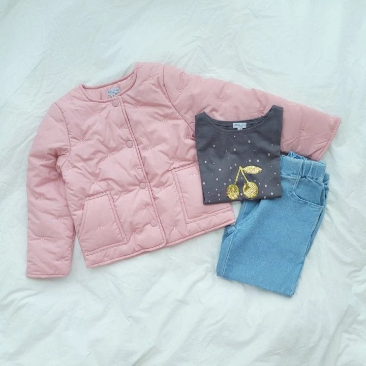 T.j - Korean Children Fashion - #Kfashion4kids - Cherry Quilting Jumper - 8