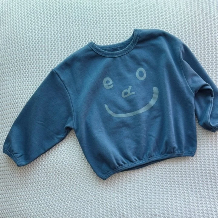 T.j - Korean Children Fashion - #kidsstore - Blue Face Sweatshirt