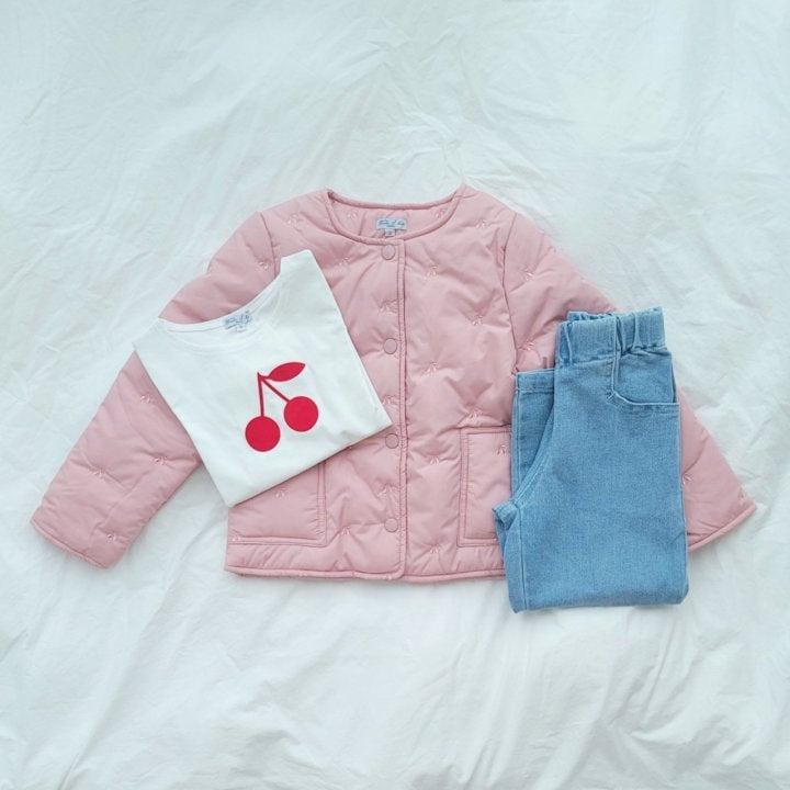 T.j - Korean Children Fashion - #kidzfashiontrend - Cherry Quilting Jumper - 7