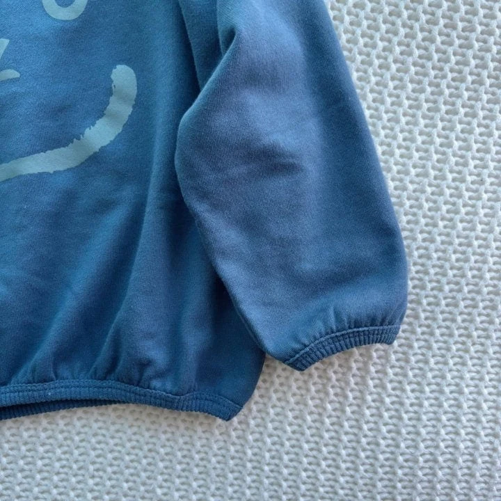 T.j - Korean Children Fashion - #kidzfashiontrend - Blue Face Sweatshirt - 2