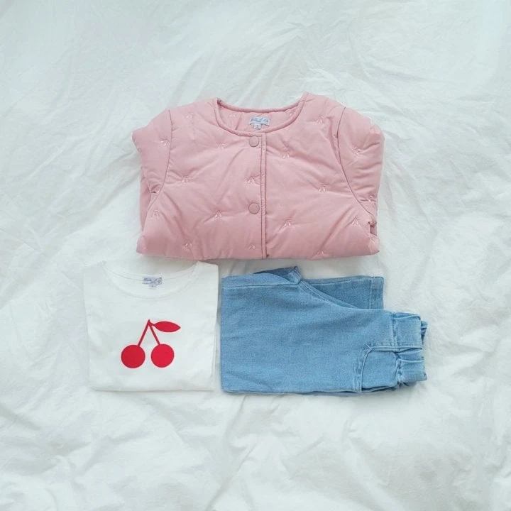 T.j - Korean Children Fashion - #littlefashionista - Cherry Quilting Jumper - 9