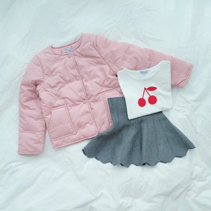 T.j - Korean Children Fashion - #magicofchildhood - Cherry Quilting Jumper - 10