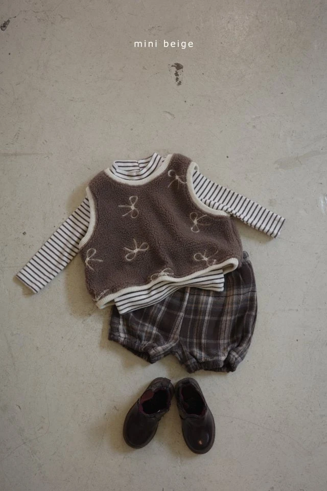 The Beige - Korean Baby Fashion - #babyboutique - Ribbon Dumble Vest - 7