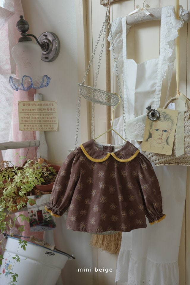 The Beige - Korean Baby Fashion - #babyboutique - Colored Piping Blouse