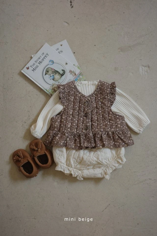 The Beige - Korean Baby Fashion - #babyboutique - Quilting Vest - 8