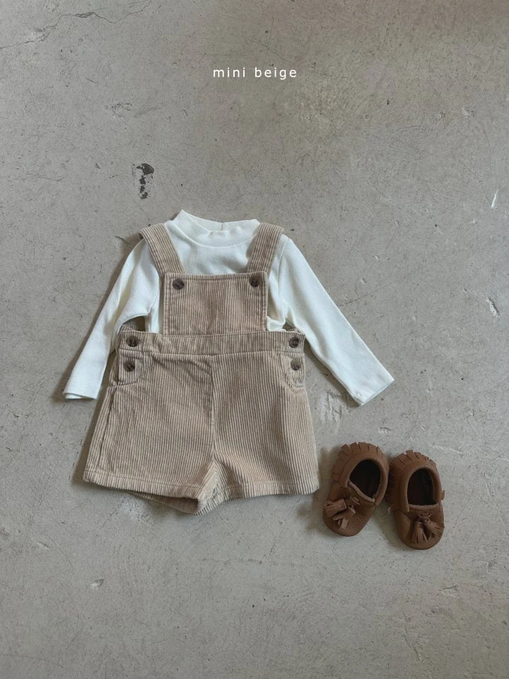 The Beige - Korean Baby Fashion - #babyboutiqueclothing - Corduroy Suspender Short Pants - 11