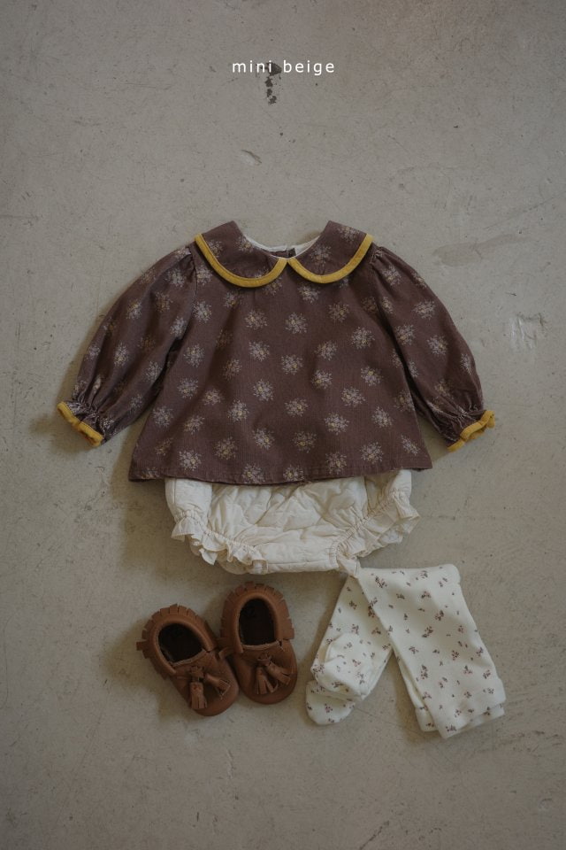 The Beige - Korean Baby Fashion - #babyfever - Colored Piping Blouse - 5