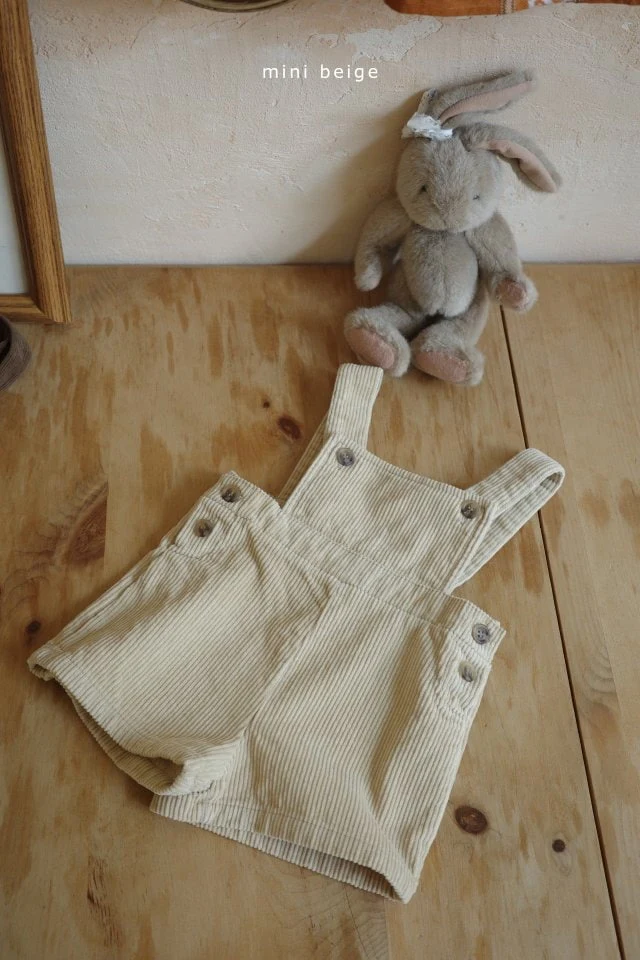 The Beige - Korean Baby Fashion - #babylifestyle - Corduroy Suspender Short Pants