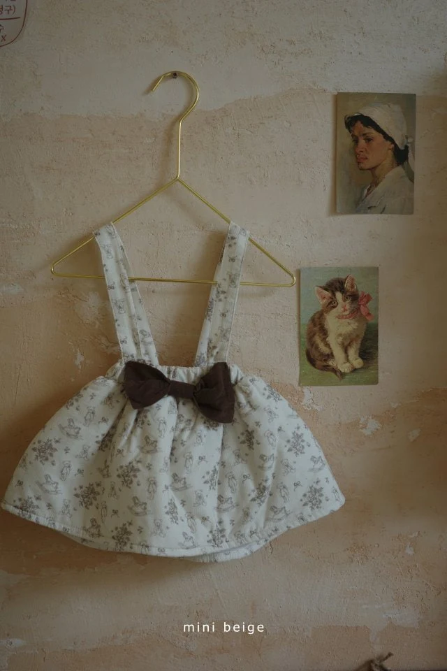 The Beige - Korean Baby Fashion - #babyoninstagram - Ribbon Suspender Skirt - 3