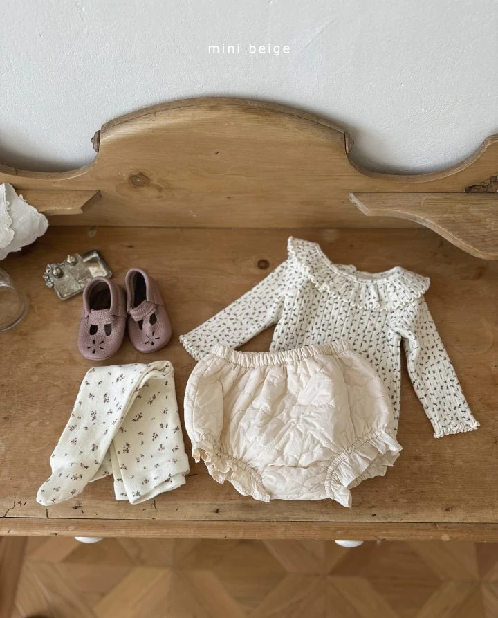 The Beige - Korean Baby Fashion - #babyootd - Rib Frill Slim Tee - 10