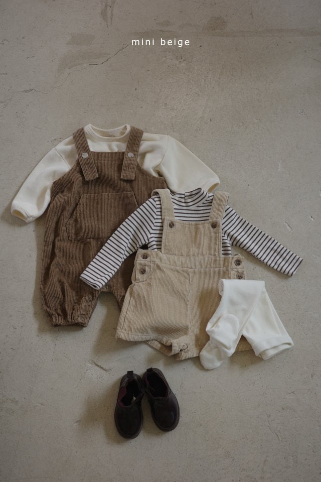 The Beige - Korean Baby Fashion - #babyoninstagram - Corduroy Long Pants Suit - 4