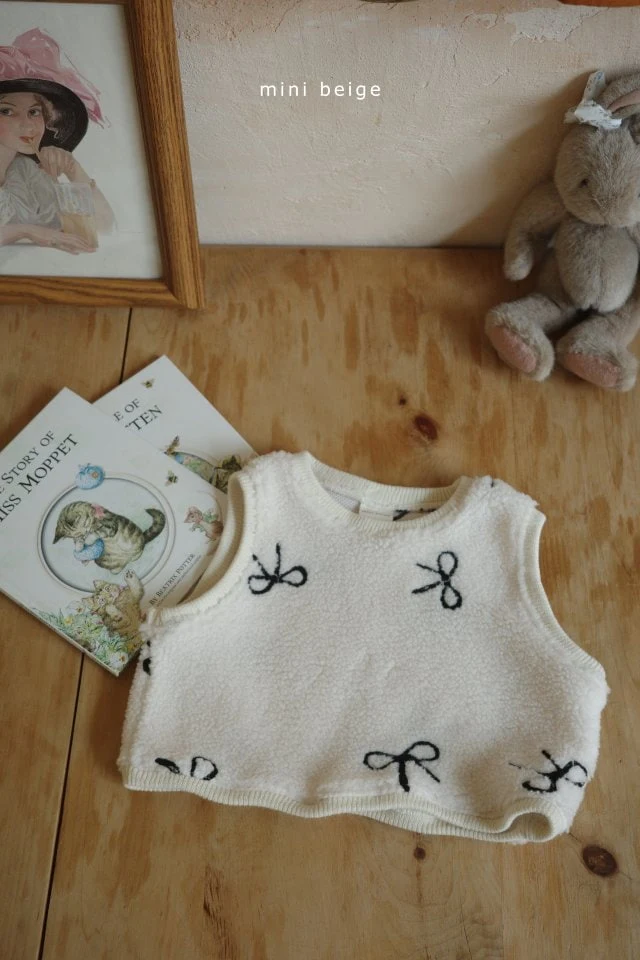 The Beige - Korean Baby Fashion - #babyoutfit - Ribbon Dumble Vest - 2