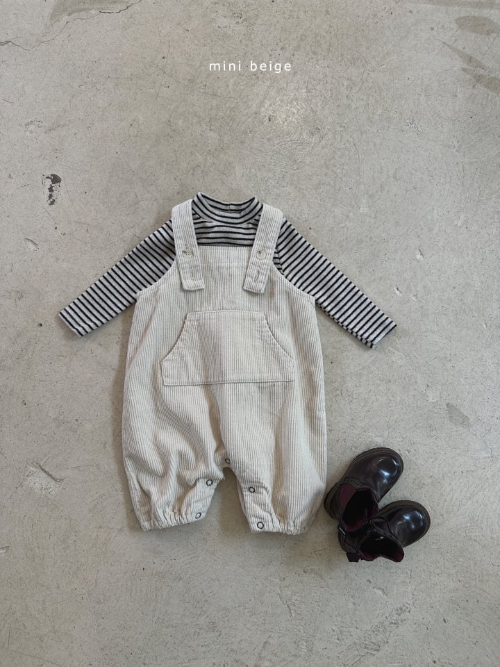 The Beige - Korean Baby Fashion - #babyoutfit - Corduroy Long Pants Suit - 5