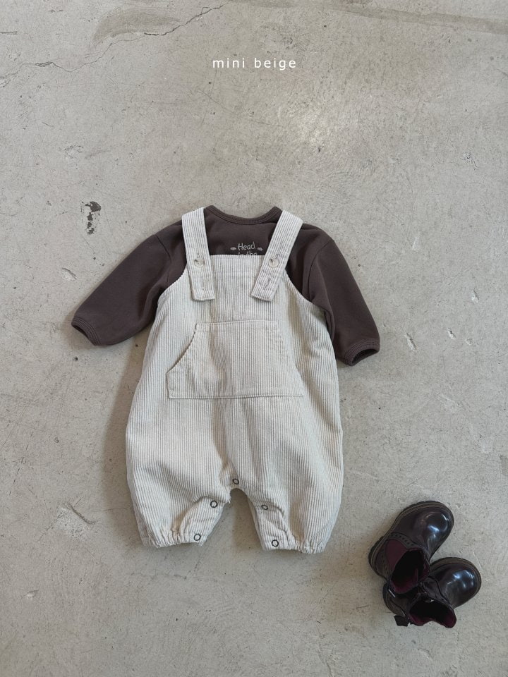 The Beige - Korean Baby Fashion - #babyoutfit - Corduroy Long Pants Suit - 6