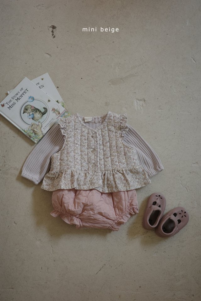 The Beige - Korean Baby Fashion - #babyoutfit - Quilting Frill Bloomer - 6