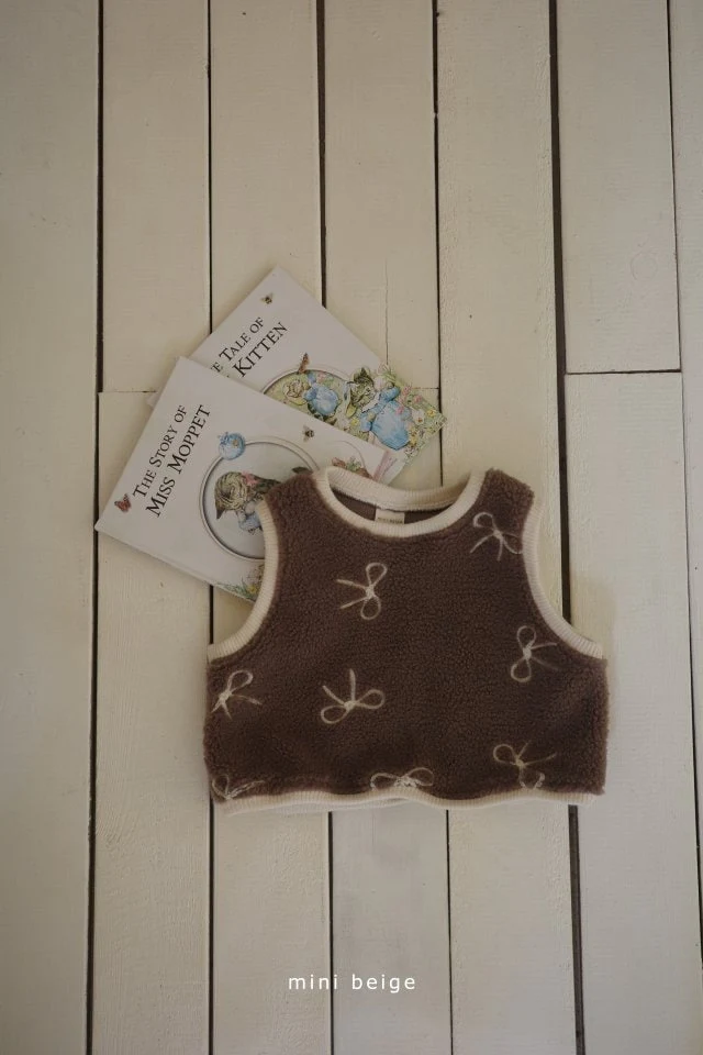 The Beige - Korean Baby Fashion - #babywear - Ribbon Dumble Vest - 3