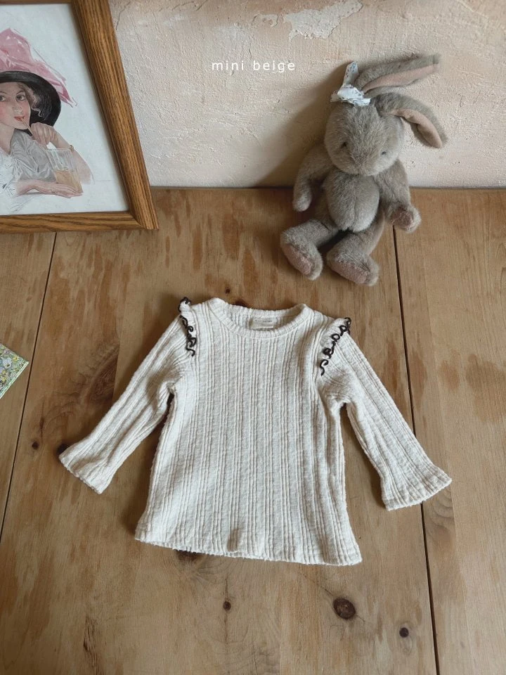 The Beige - Korean Baby Fashion - #babywear - 24 Shoulder Frill Tee