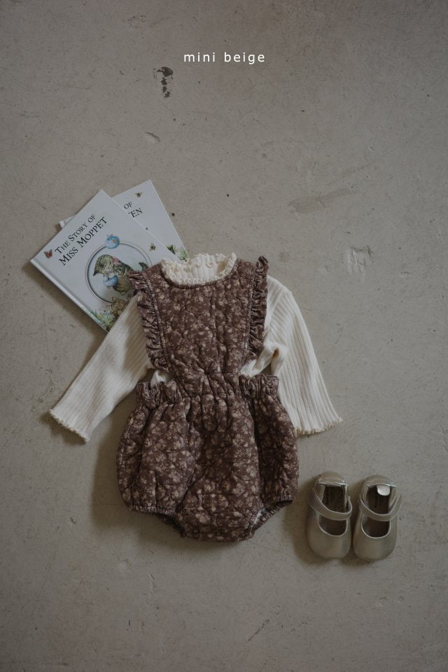 The Beige - Korean Baby Fashion - #babywear - Lace Quilting Bodysuit - 6