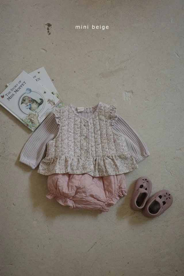 The Beige - Korean Baby Fashion - #onlinebabyshop - Quilting Vest - 7