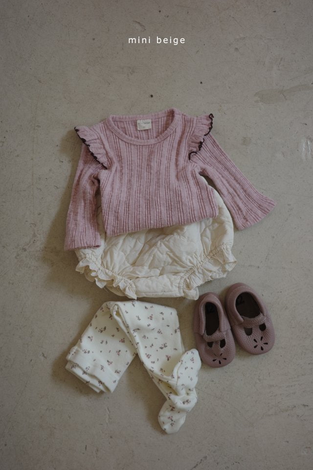 The Beige - Korean Baby Fashion - #onlinebabyshop - Quilting Frill Bloomer - 10