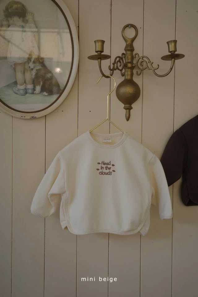 The Beige - Korean Baby Fashion - #smilingbaby - Embroidery Piping Sweatshirts - 2