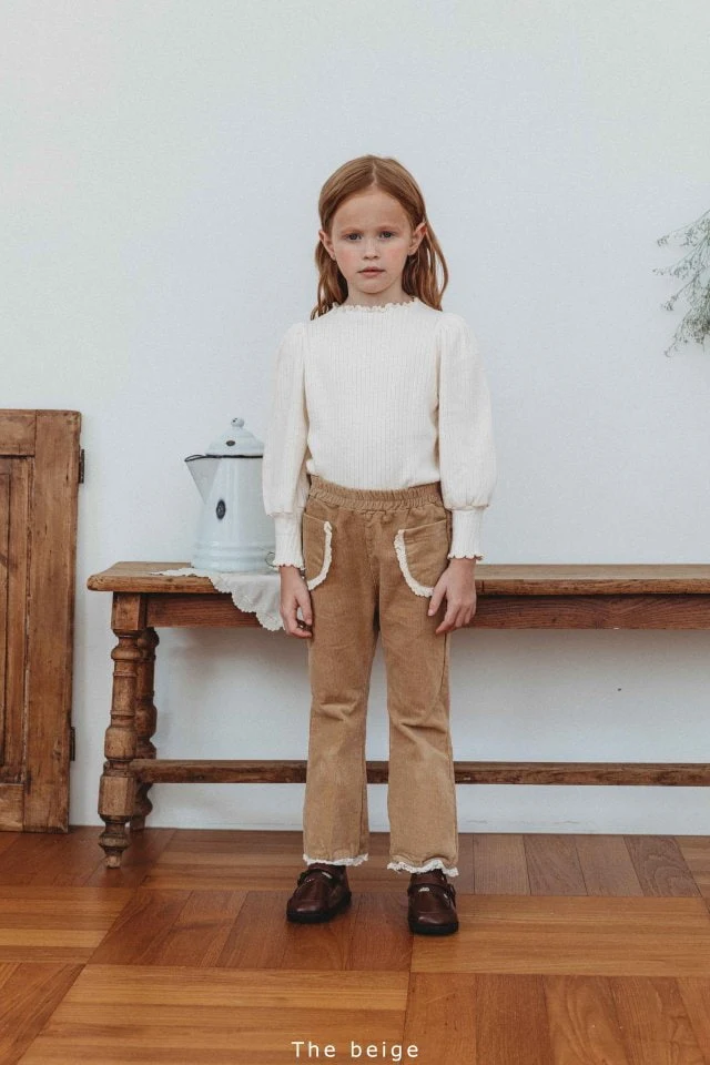 The Beige - Korean Children Fashion - #childofig - Lace Bootscut Pants - 2