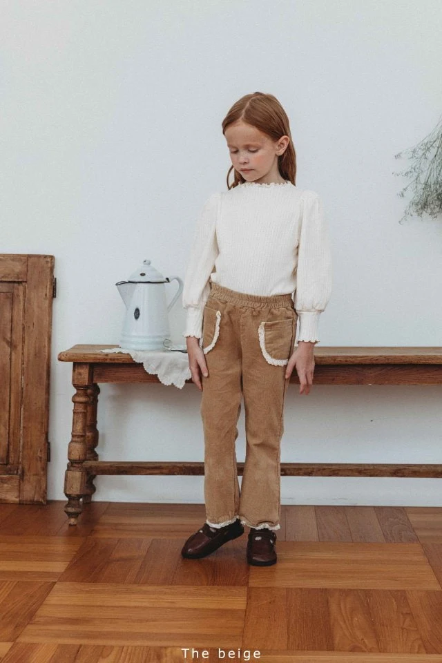 The Beige - Korean Children Fashion - #childofig - Lace Bootscut Pants - 3