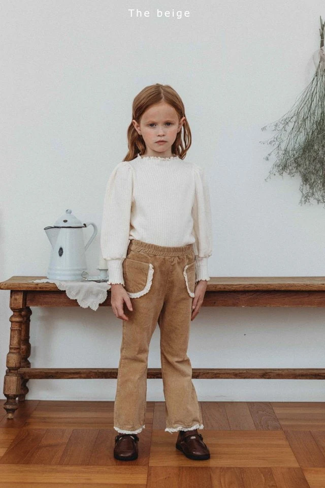 The Beige - Korean Children Fashion - #designkidswear - Lace Bootscut Pants - 5