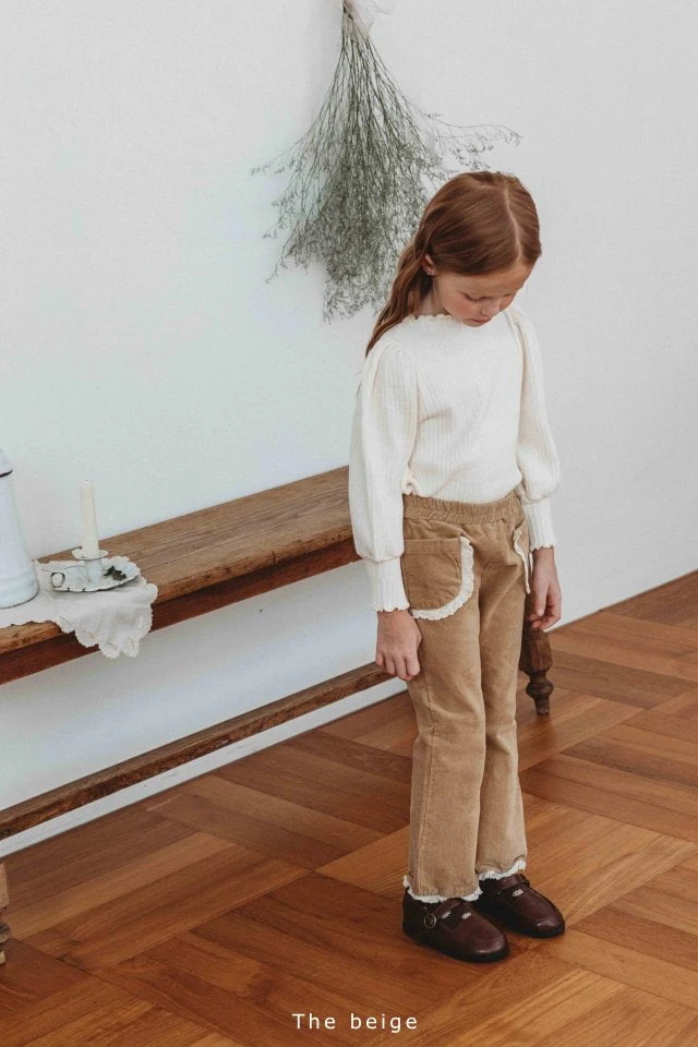 The Beige - Korean Children Fashion - #discoveringself - Lace Bootscut Pants - 6