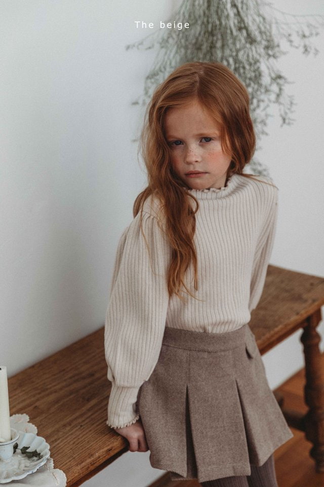 The Beige - Korean Children Fashion - #fashionkids - Slim Half Turtleneck Tee - 4